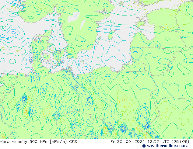 Vert. Velocity 500 hPa GFS pt. 20.09.2024 12 UTC