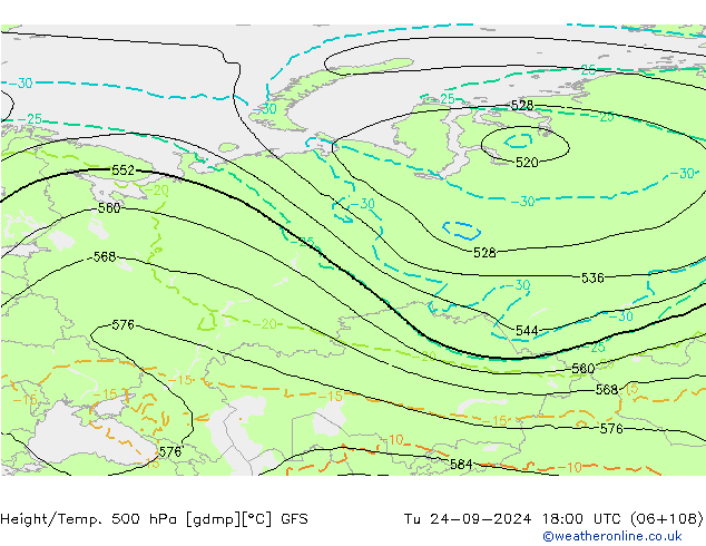 GFS: di 24.09.2024 18 UTC