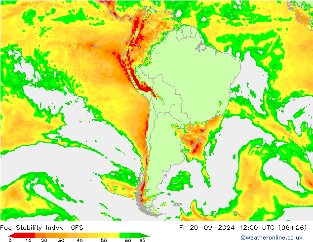 Fog Stability Index GFS Sex 20.09.2024 12 UTC