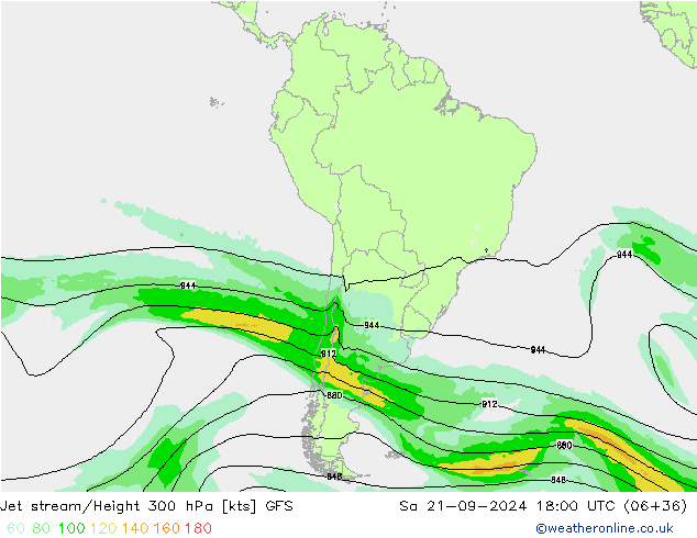 джет GFS сб 21.09.2024 18 UTC