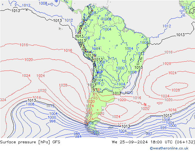 GFS: wo 25.09.2024 18 UTC