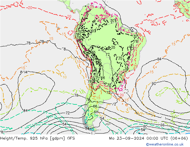 Height/Temp. 925 hPa GFS September 2024