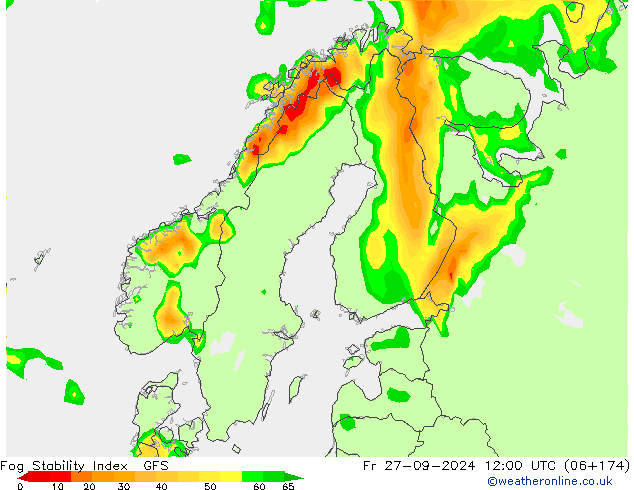 Fog Stability Index GFS Settembre 2024