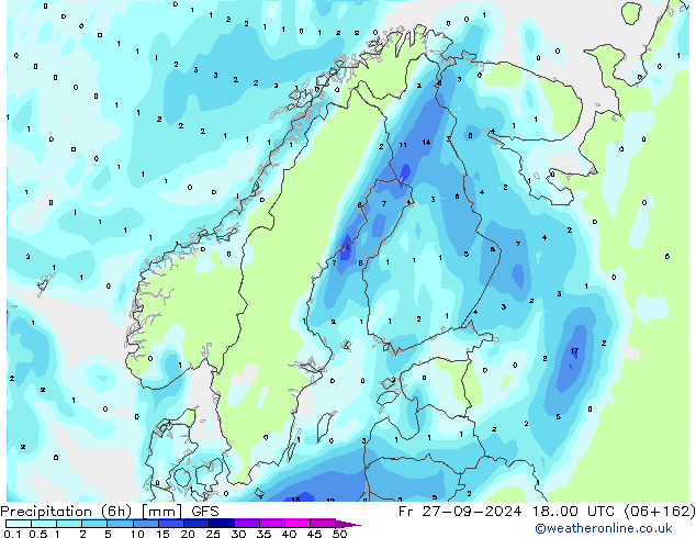 Z500/Rain (+SLP)/Z850 GFS Pá 27.09.2024 00 UTC