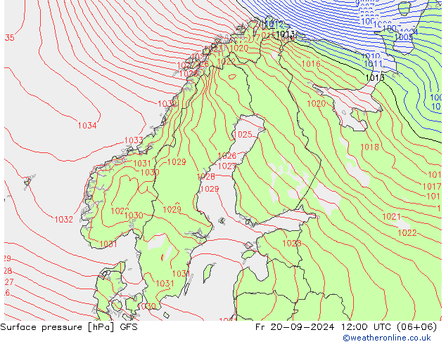 GFS: Sex 20.09.2024 12 UTC