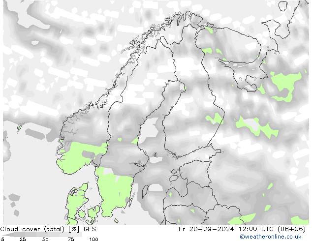 Wolken (gesamt) GFS Fr 20.09.2024 12 UTC