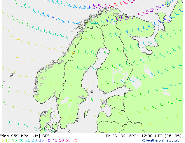 Prec 6h/Wind 10m/950 GFS Fr 20.09.2024 12 UTC