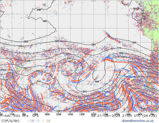 V-Adv. 500 hPa GFS so. 21.09.2024 21 UTC