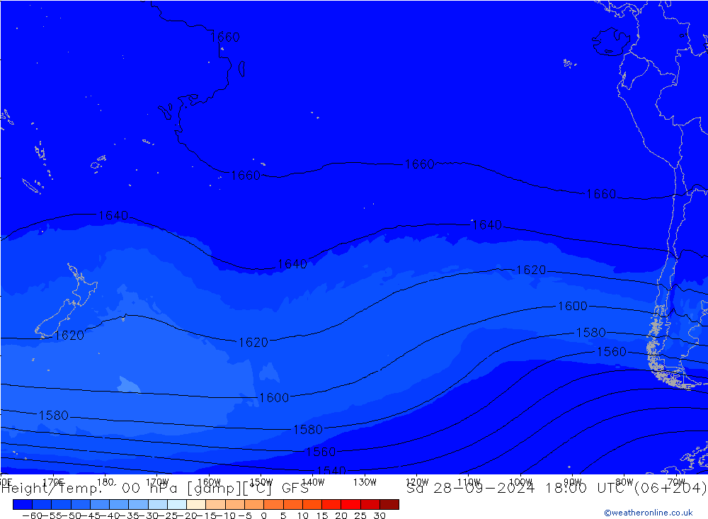 Height/Temp. 100 hPa GFS so. 28.09.2024 18 UTC