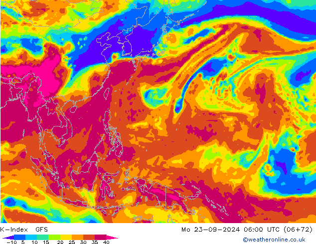 K-Index GFS  23.09.2024 06 UTC