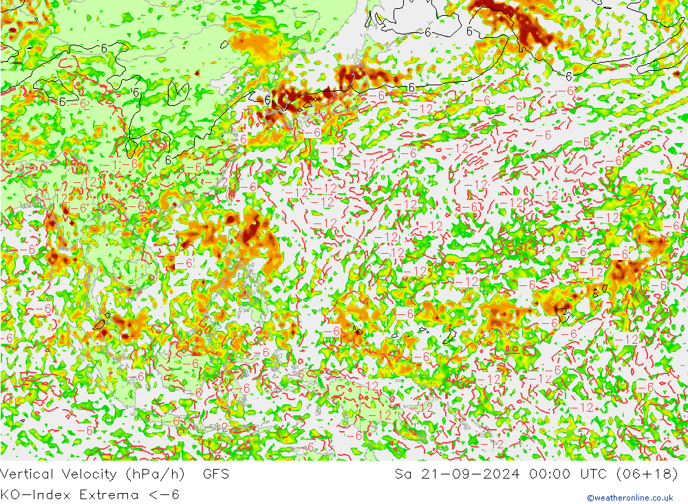 Convection-Index GFS sab 21.09.2024 00 UTC