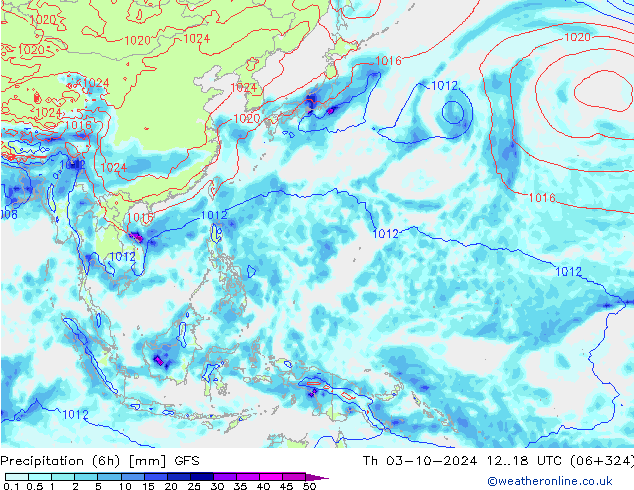 Z500/Regen(+SLP)/Z850 GFS do 03.10.2024 18 UTC