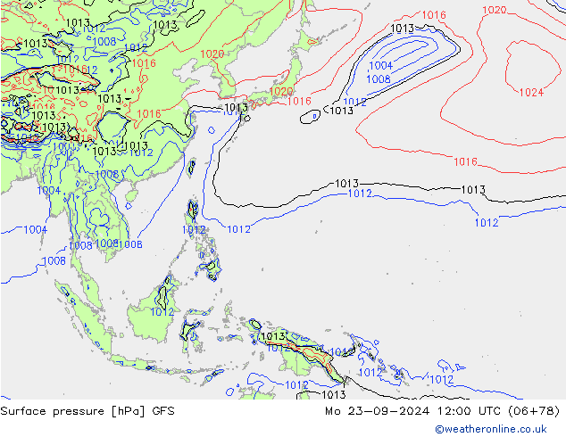 GFS: lun 23.09.2024 12 UTC