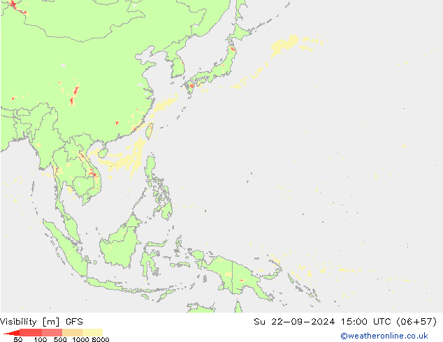 Görüş alanı GFS Paz 22.09.2024 15 UTC