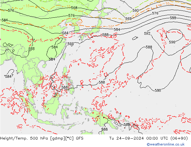 Z500/Rain (+SLP)/Z850 GFS Di 24.09.2024 00 UTC