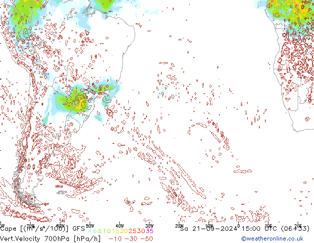 Cape GFS Sa 21.09.2024 15 UTC