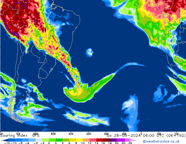 Soaring Index GFS So 28.09.2024 06 UTC