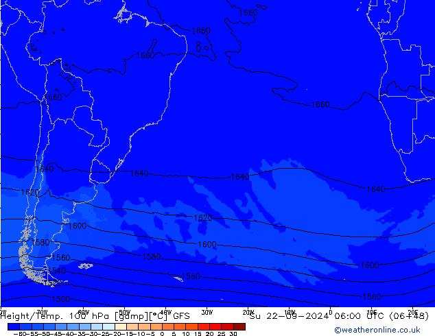 Height/Temp. 100 hPa GFS Su 22.09.2024 06 UTC