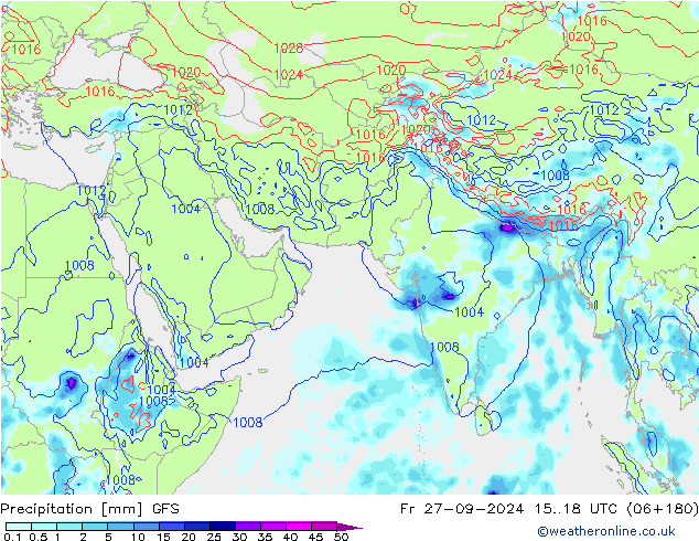 Yağış GFS Cu 27.09.2024 18 UTC