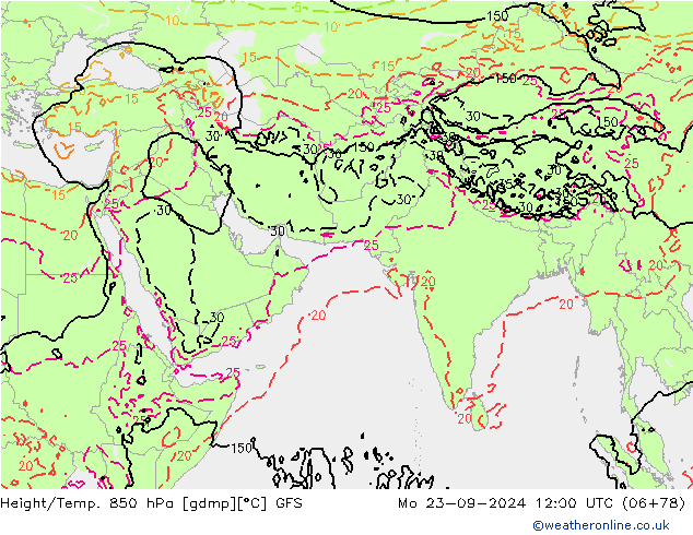 GFS: Po 23.09.2024 12 UTC