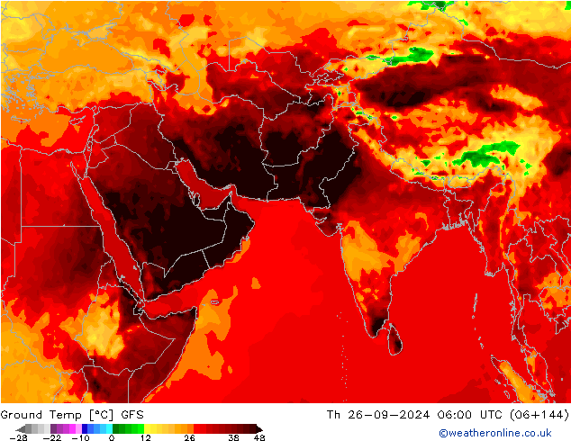 temp. mín./solo GFS Qui 26.09.2024 06 UTC