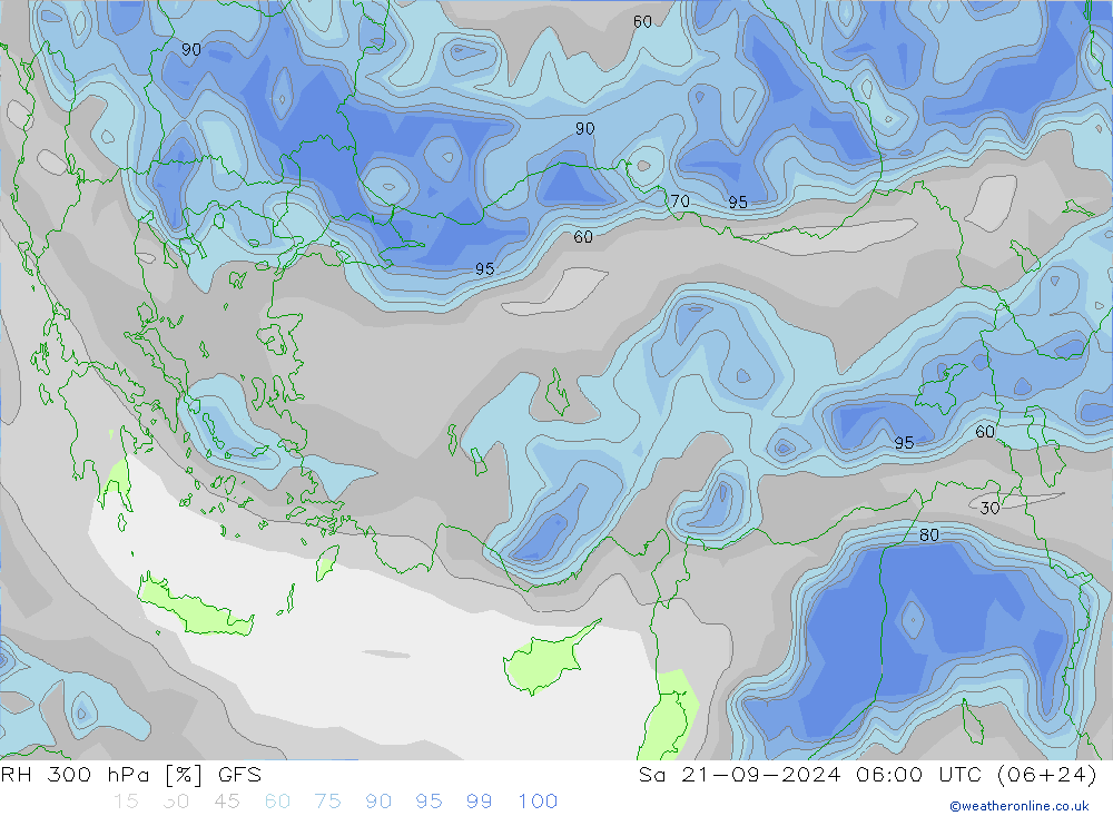 RH 300 hPa GFS So 21.09.2024 06 UTC