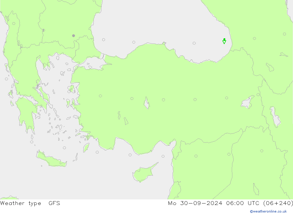 Weather type GFS Mo 30.09.2024 06 UTC