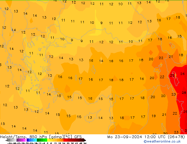 Height/Temp. 850 hPa GFS September 2024