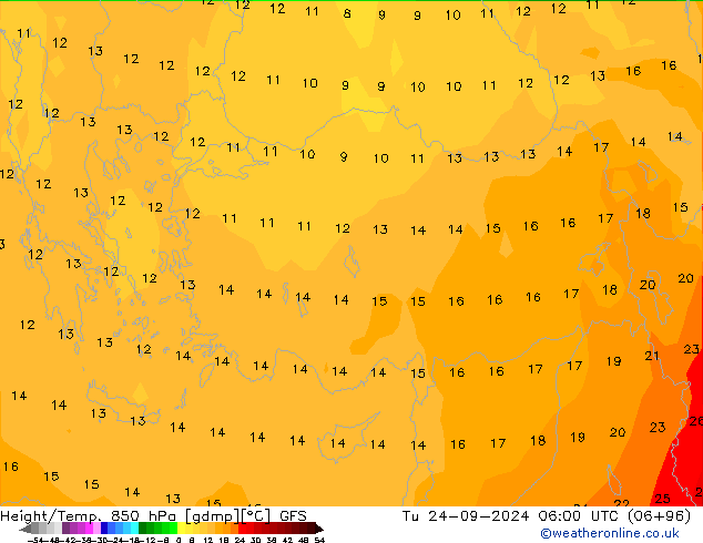 Z500/Rain (+SLP)/Z850 GFS вт 24.09.2024 06 UTC