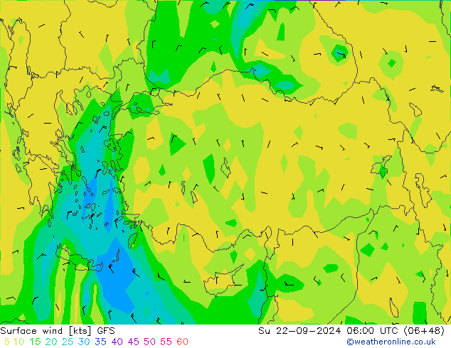  10 m GFS  22.09.2024 06 UTC