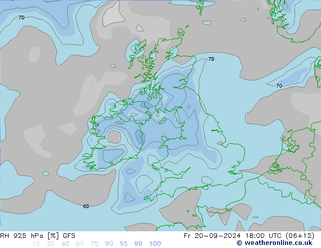 RH 925 hPa GFS Fr 20.09.2024 18 UTC