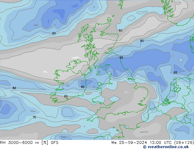 Humidité rel. 3000-6000 m GFS mer 25.09.2024 12 UTC