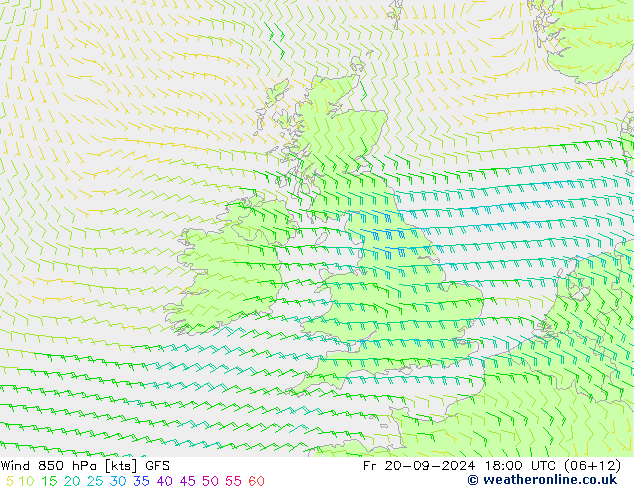  850 hPa GFS  20.09.2024 18 UTC