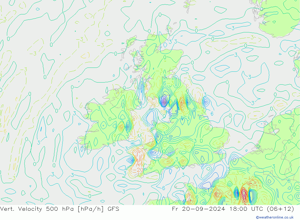 Vert. Velocity 500 hPa GFS Pá 20.09.2024 18 UTC