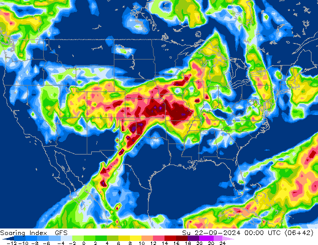 Soaring Index GFS Su 22.09.2024 00 UTC