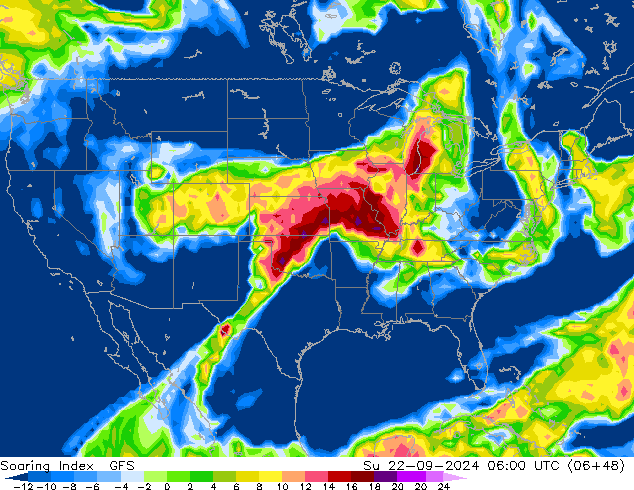 Soaring Index GFS Ne 22.09.2024 06 UTC