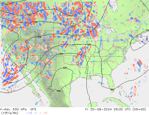 V-Adv. 500 гПа GFS Сентябрь 2024