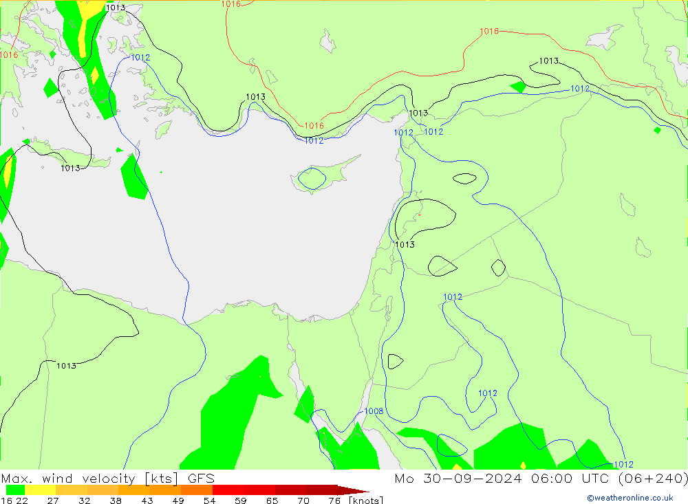 Windböen GFS Mo 30.09.2024 06 UTC