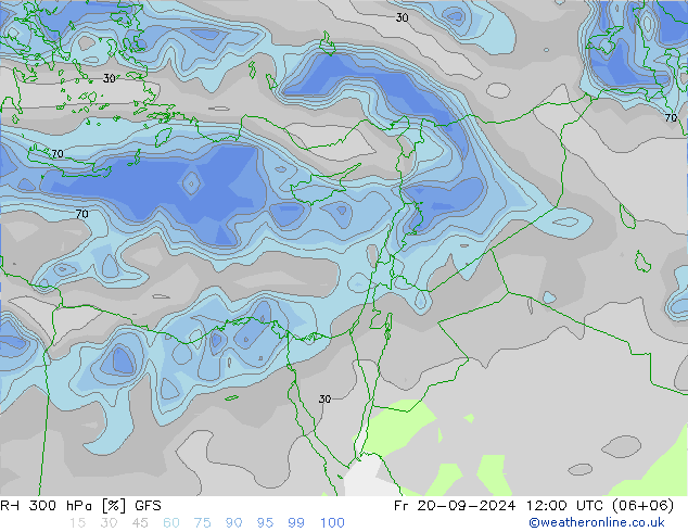 RH 300 hPa GFS Září 2024