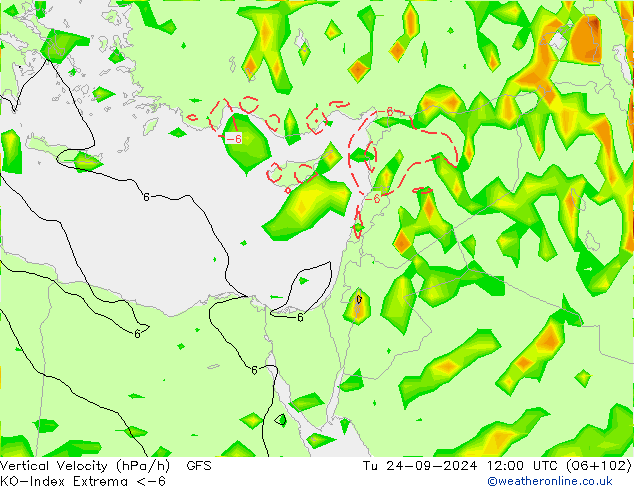 Convectie-Index GFS di 24.09.2024 12 UTC