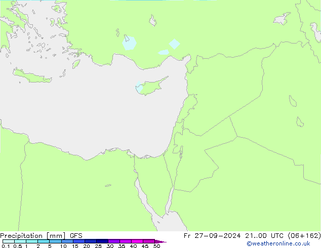 Srážky GFS Pá 27.09.2024 00 UTC