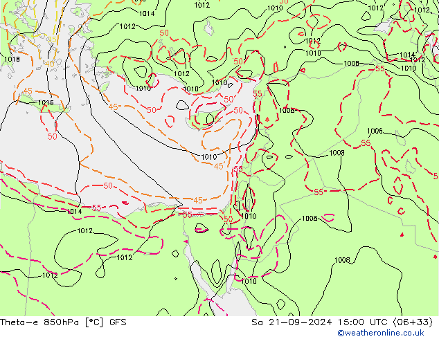 Theta-e 850hPa GFS Setembro 2024