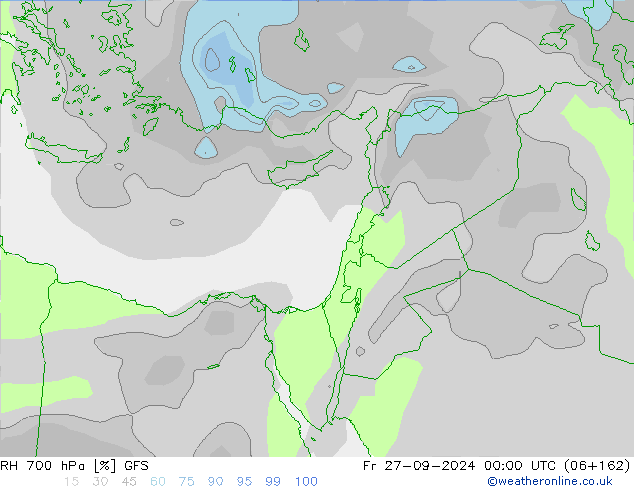 RH 700 hPa GFS September 2024