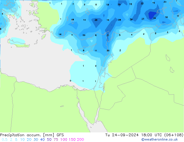 Nied. akkumuliert GFS Di 24.09.2024 18 UTC