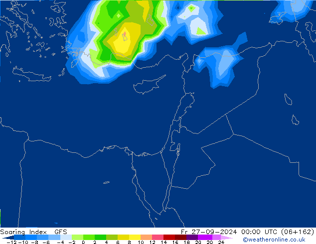 Soaring Index GFS Fr 27.09.2024 00 UTC