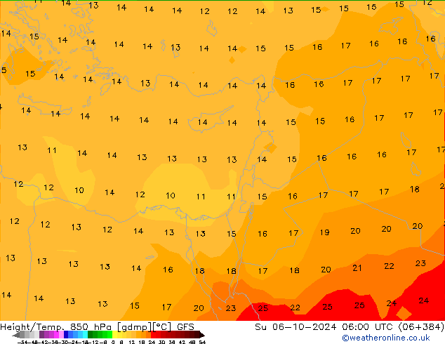 Z500/Rain (+SLP)/Z850 GFS dim 06.10.2024 06 UTC