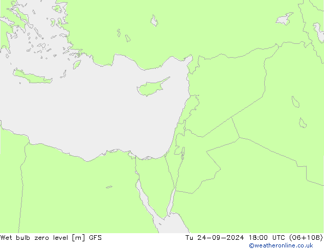 Theta-W Isotherme 0° GFS mar 24.09.2024 18 UTC