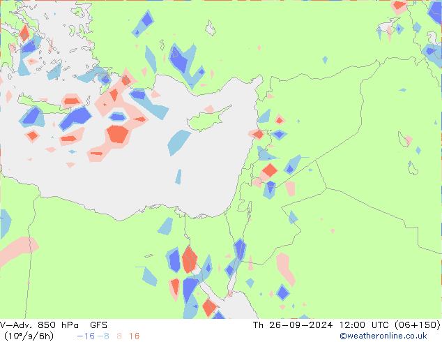 V-Adv. 850 hPa GFS do 26.09.2024 12 UTC