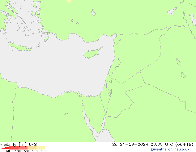 Visibility GFS Sa 21.09.2024 00 UTC