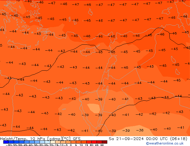 Height/Temp. 10 hPa GFS So 21.09.2024 00 UTC